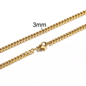 Colar Masculino Aço Inoxidável Dourado- Orion